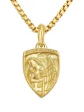 David Yurman 18kt yellow gold St. Michael amulet (26mm)