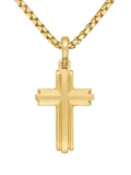 David Yurman 18kt yellow gold Deco Cross pendant (34mm)