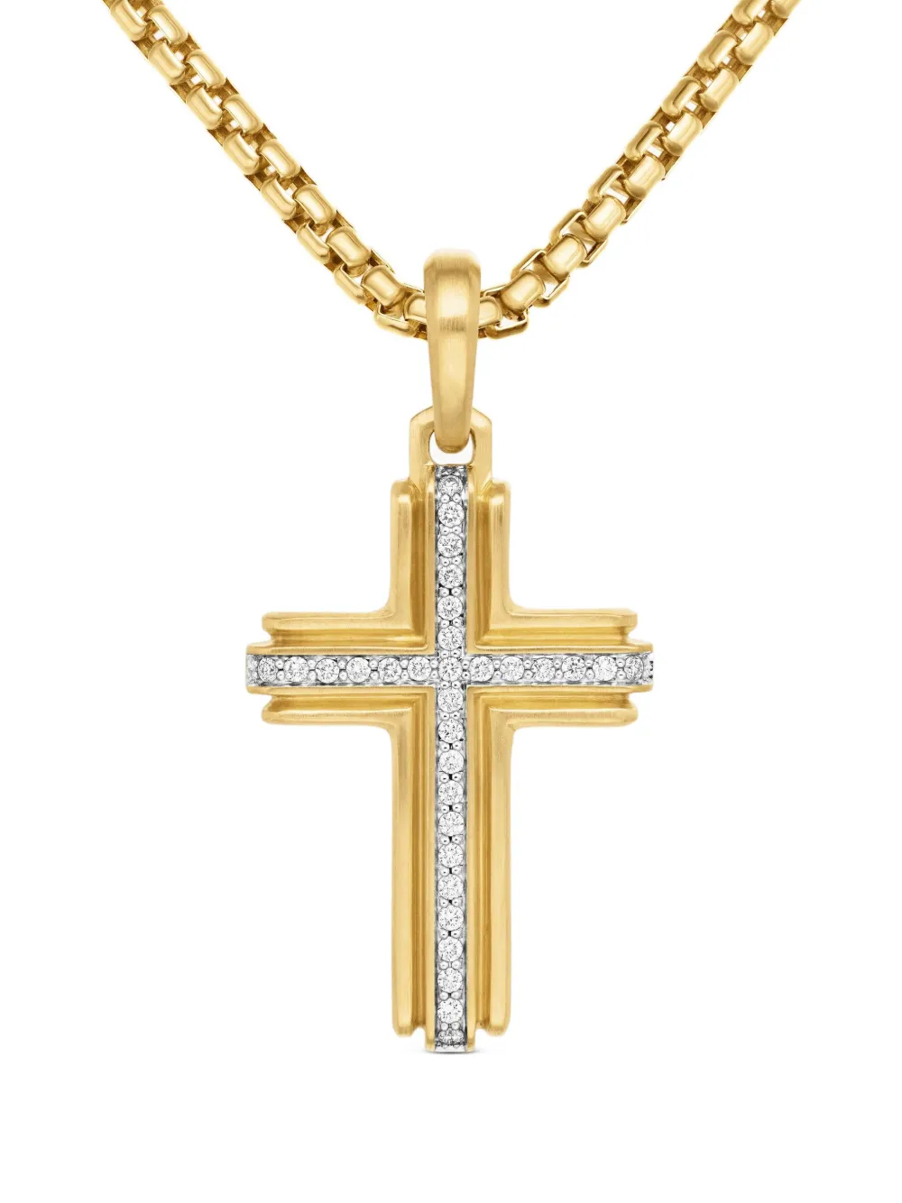 David Yurman Deco Cross ダイヤモンド ペンダント 34mm 18Kイエローゴールド - ゴールドトーン David Yurman Deco Cross ダイヤモンド ペンダント 34mm 18Kイエローゴールド - ゴールドトーン