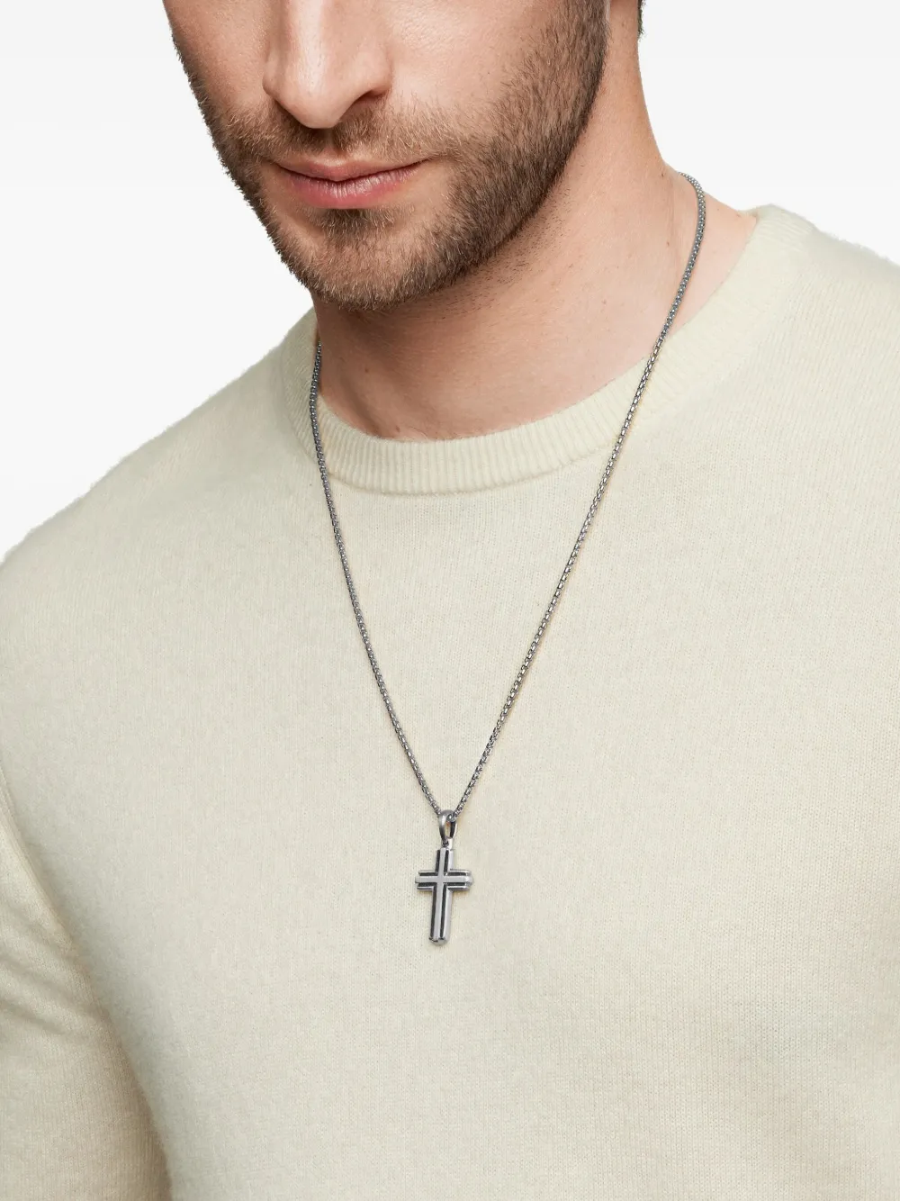 David Yurman Pendente Deco Cross in argento sterling (34mm) | Image 2