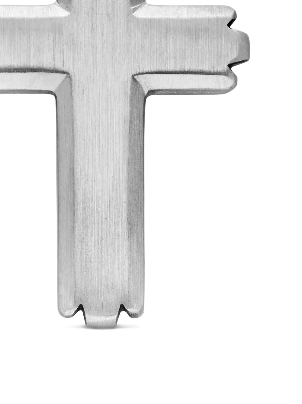 Sterling Silver Deco Cross Pendant (34mm)