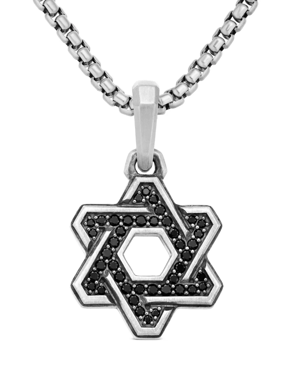 David Yurman Deco Star of David ダイヤモンド ペンダント 24mm スターリングシルバー - シルバートーン David Yurman Deco Star of David ダイヤモンド ペンダント 24mm スターリングシルバー - シルバートーン