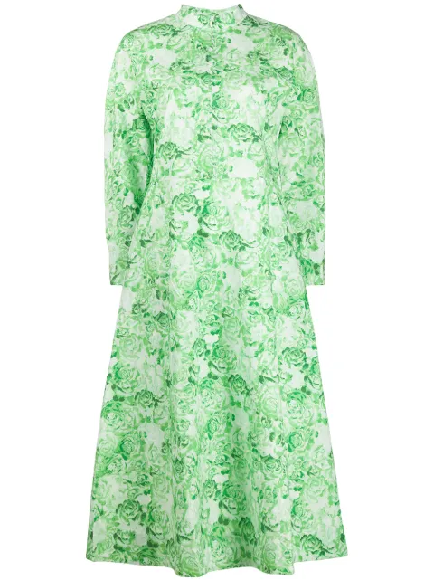 floral green dress