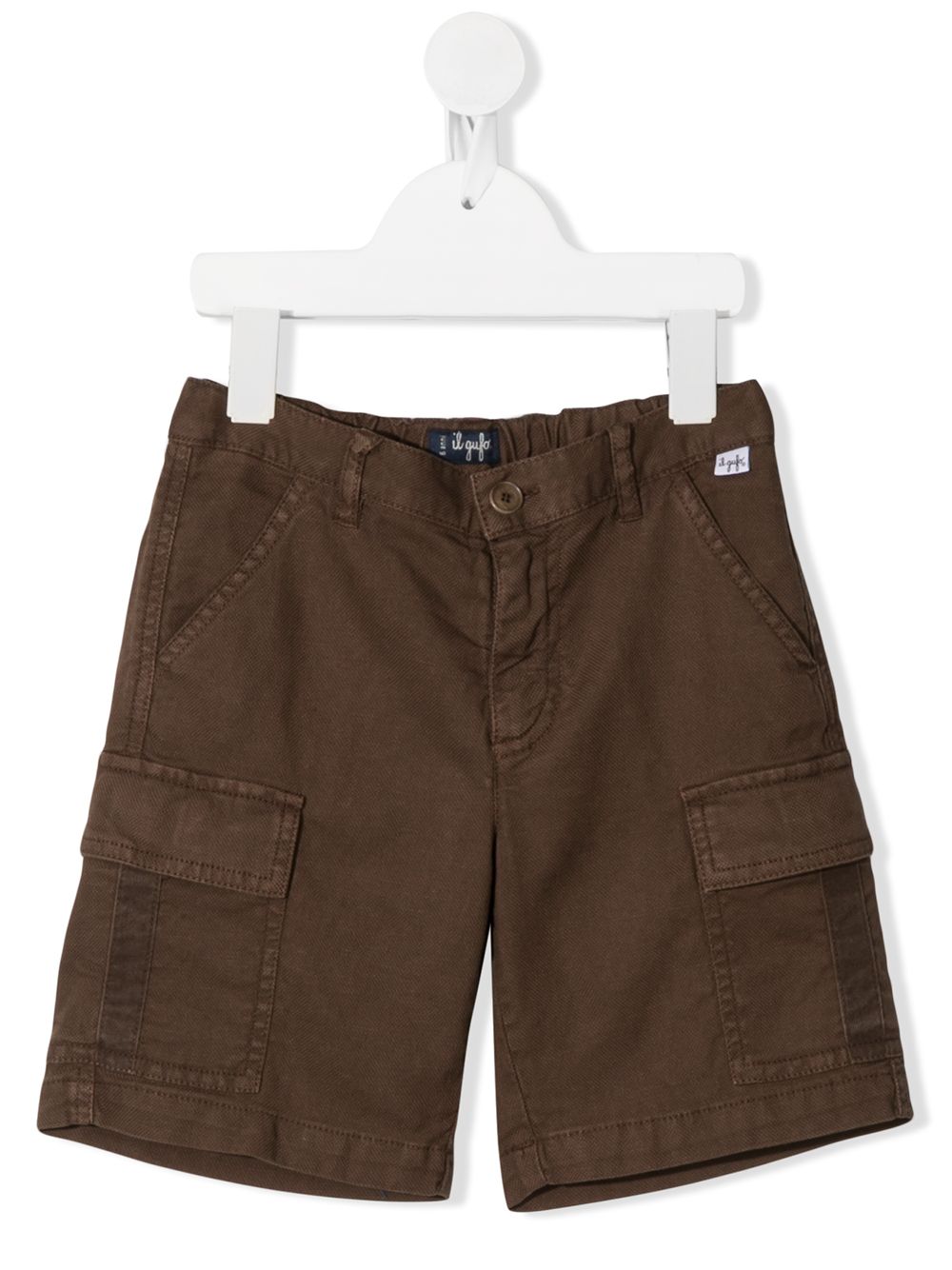 Il Gufo Kids' Flap Pocket Shorts In Brown