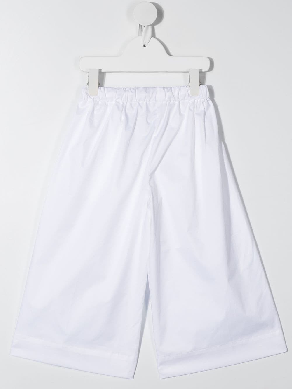 Shop Il Gufo Wide-leg Trousers In White