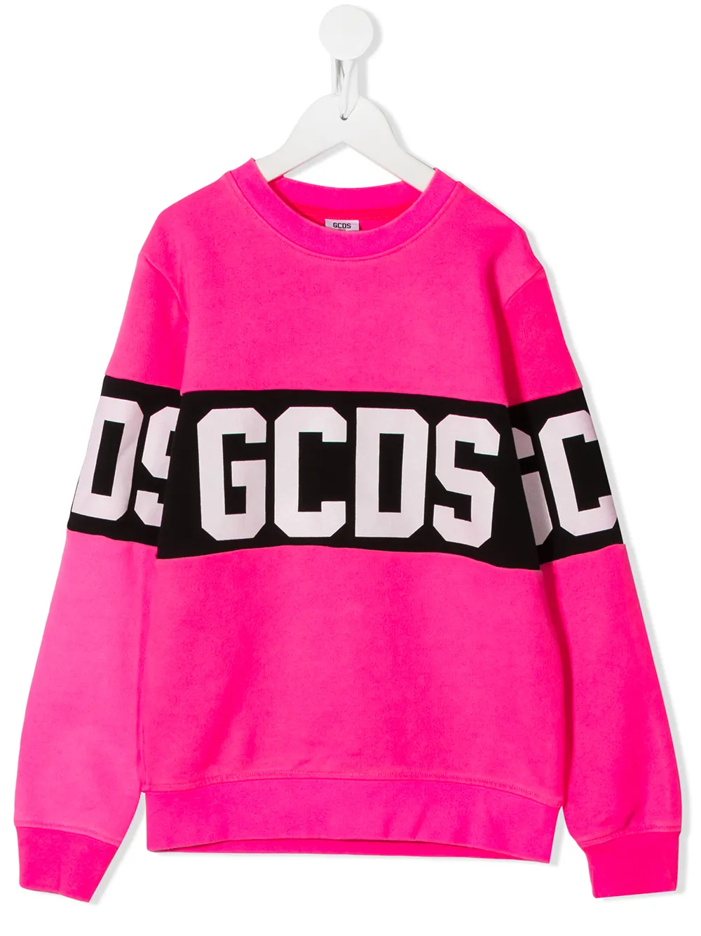 фото Gcds kids logo-print crew neck sweatshirt