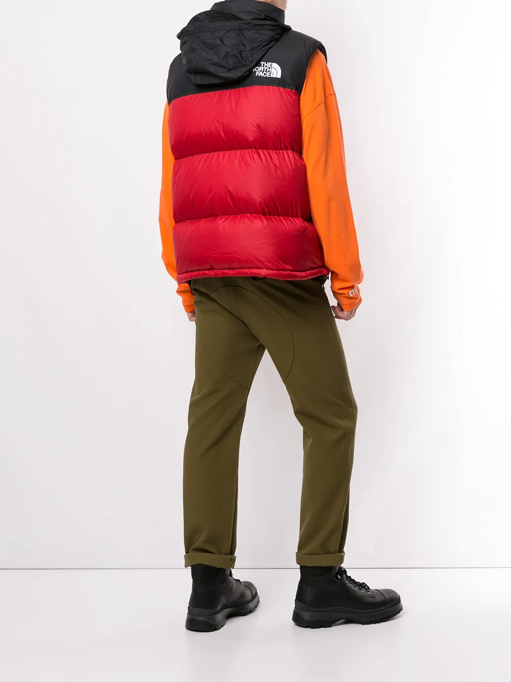the north face nuptse red