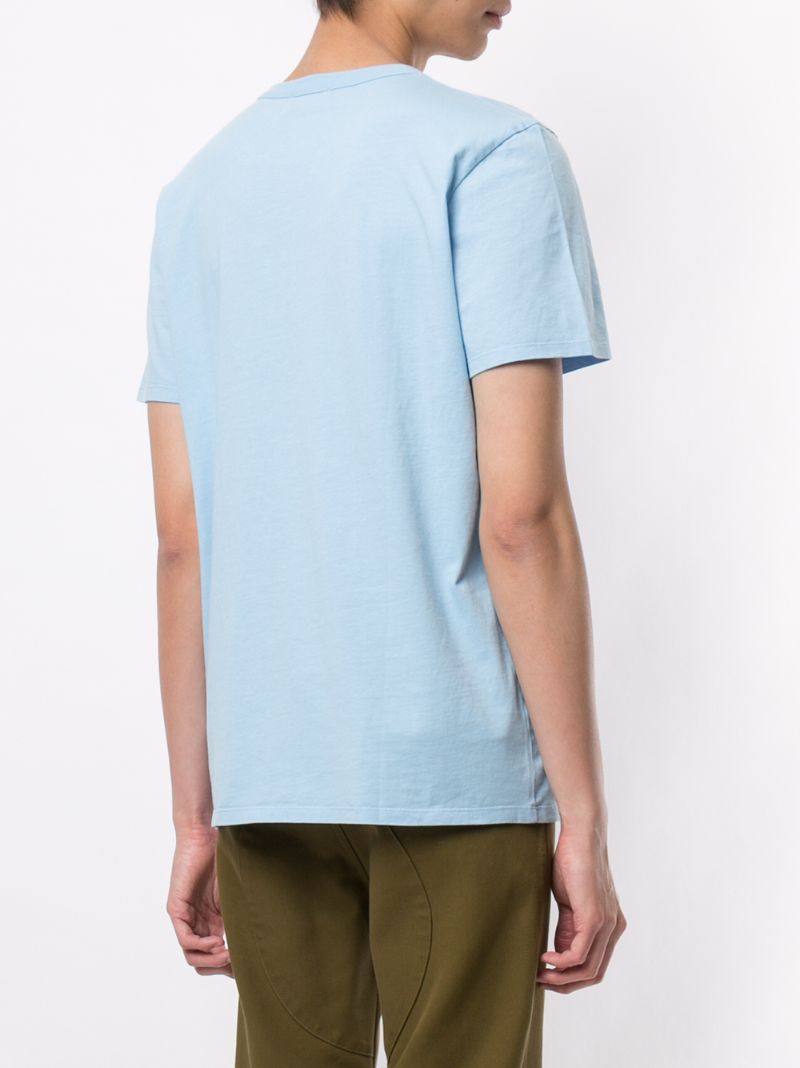 Shop Maison Kitsuné Tricolour Fox T-shirt In Blue