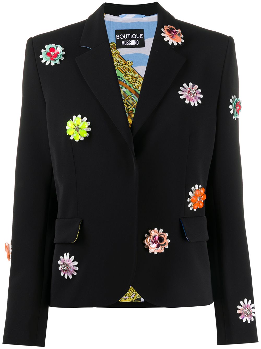 фото Boutique moschino блейзер с цветочной вышивкой