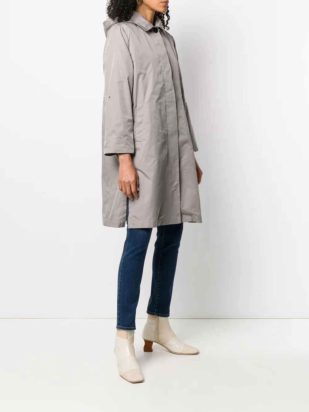 Moorer Trenchcoat met ceintuur Grijs
