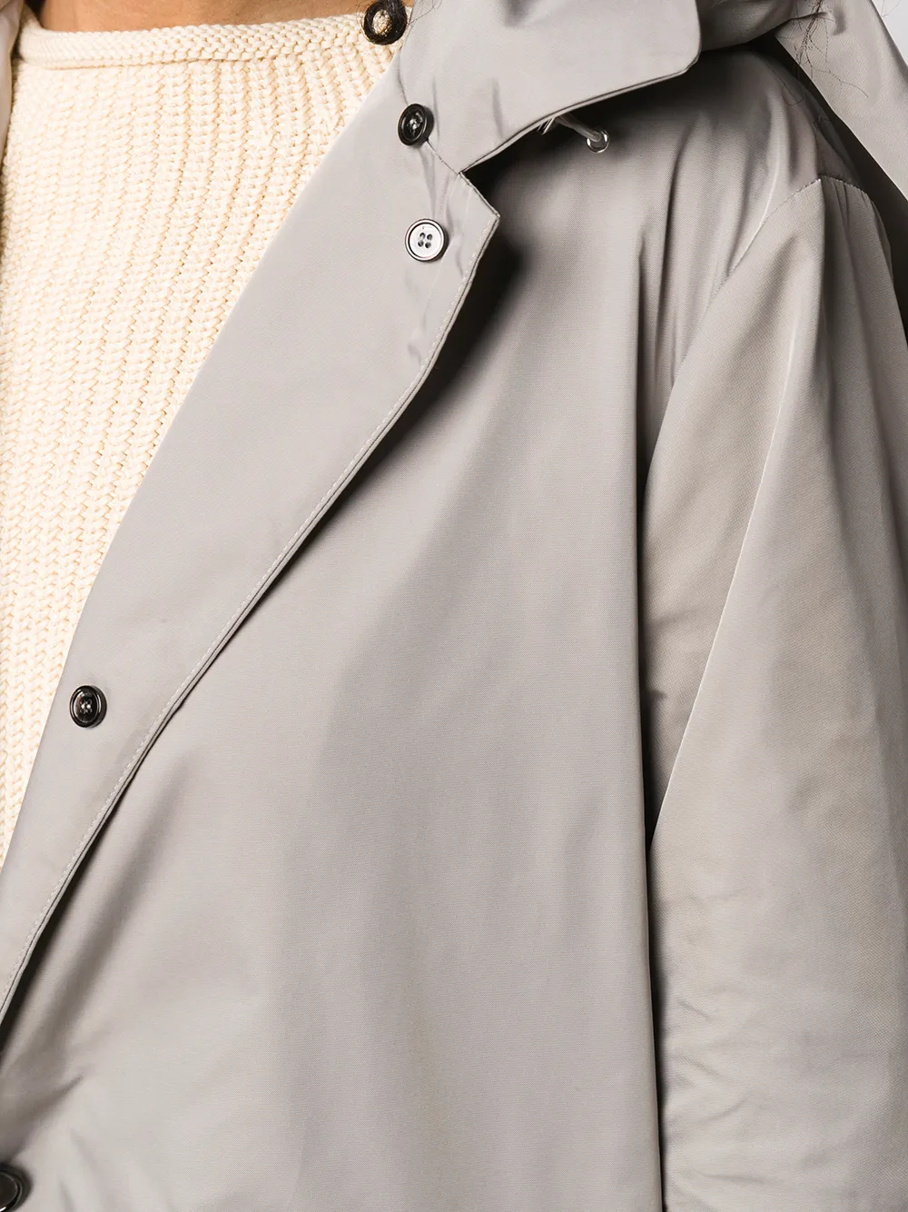 Moorer Trenchcoat met ceintuur Grijs