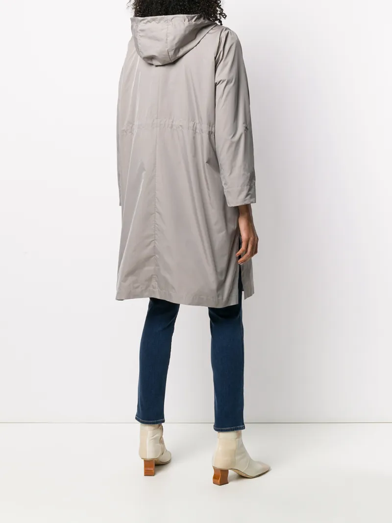 Moorer Long-sleeved Trench Coat In Grey