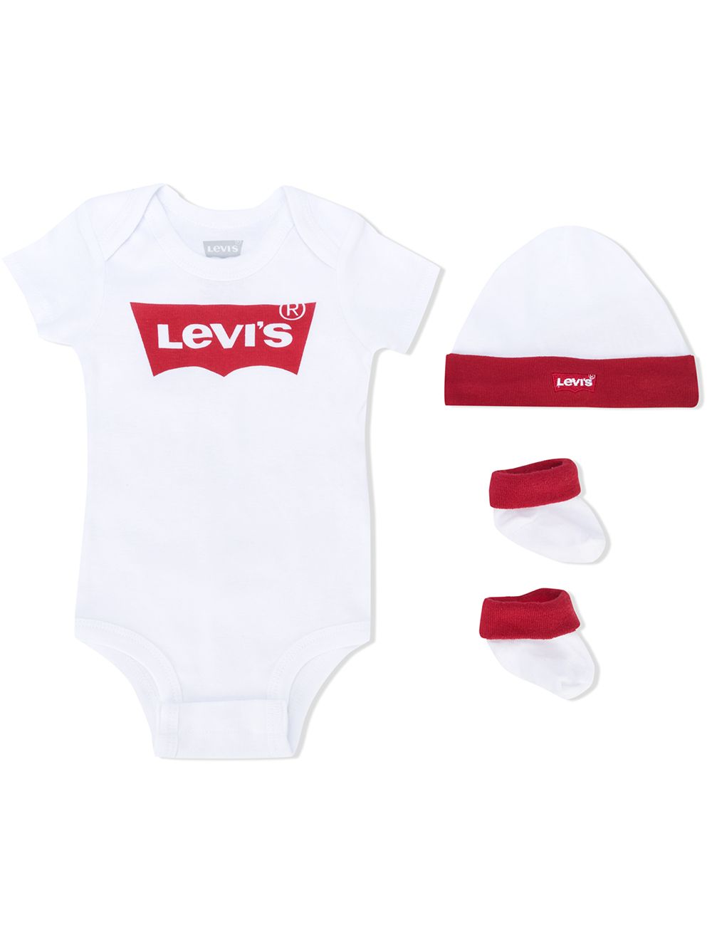 фото Levi's kids "комплект из боди, носков и шапки с логотипом"