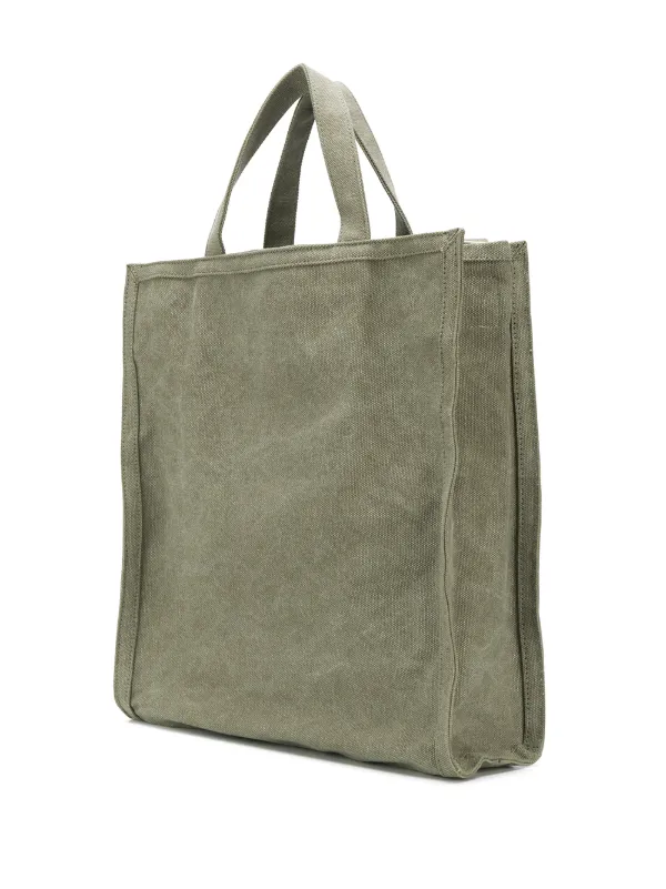 A.P.C. Logo Cotton Tote Bag | Green | FARFETCH
