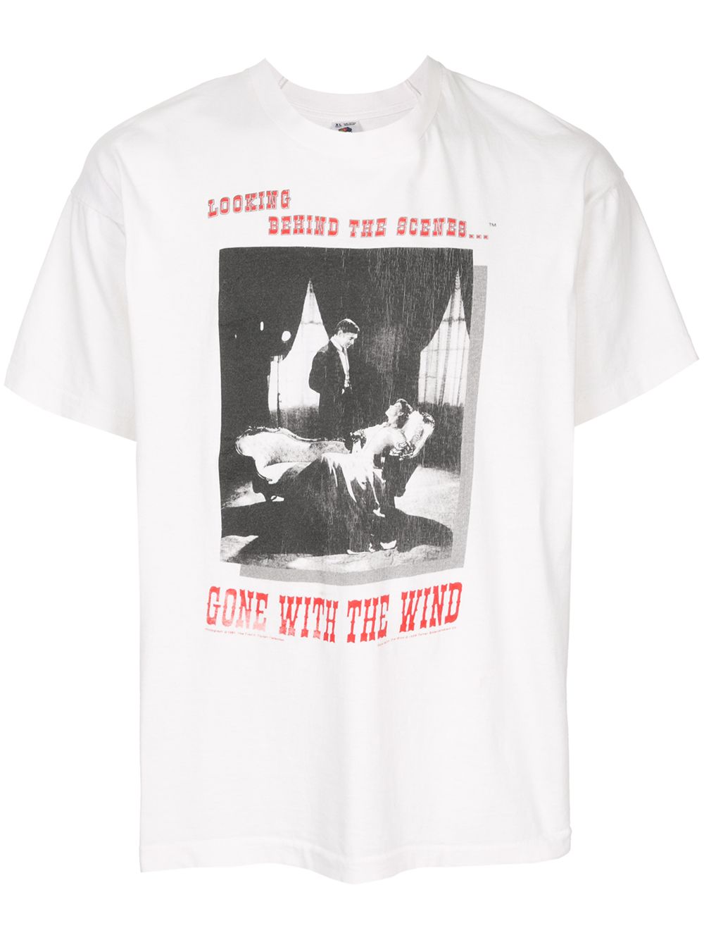 Pre-owned Fake Alpha Vintage Gone With The Wind Print T-shirt In White
