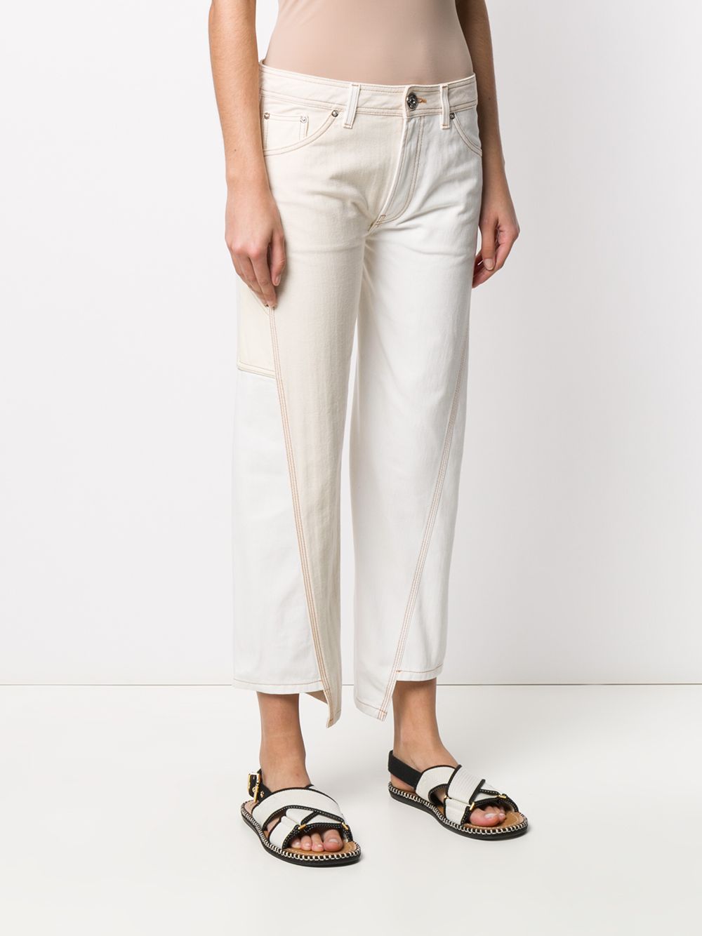  Lanvin Panelled Cropped Trousers - Neutrals 