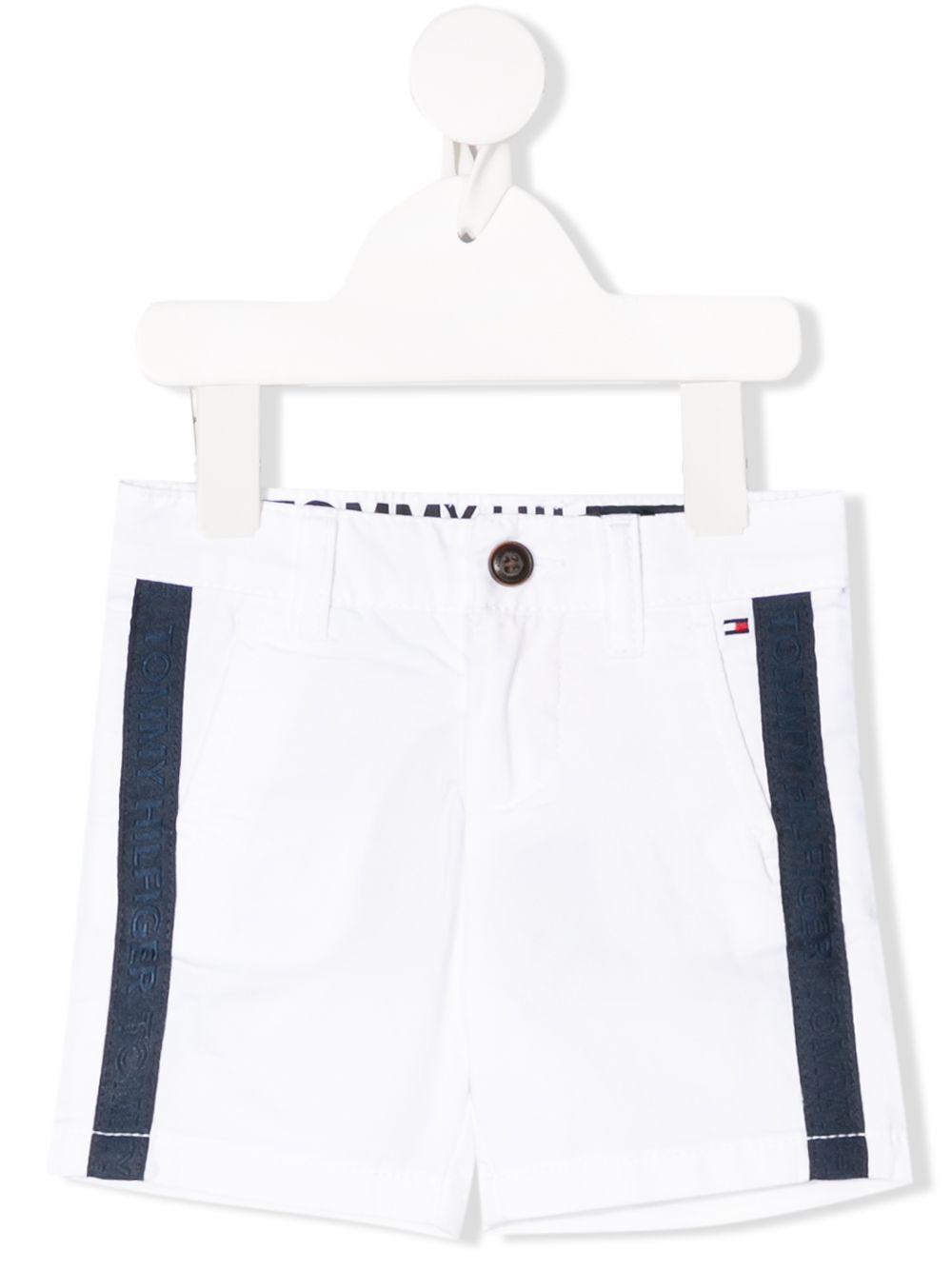 фото Tommy hilfiger junior logo-tape chino shorts