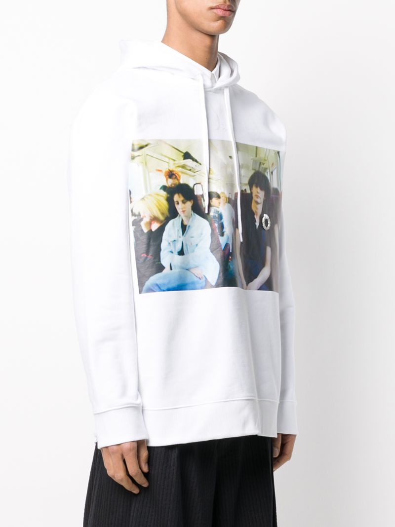 Shop Fred Perry Photographic Print Hoodie In White