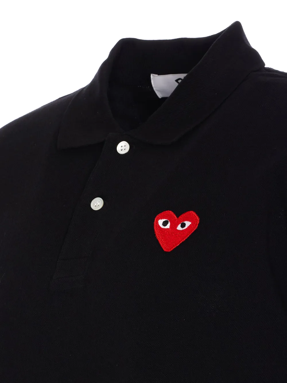 Comme Des Garçons Play Katoenen poloshirt Zwart