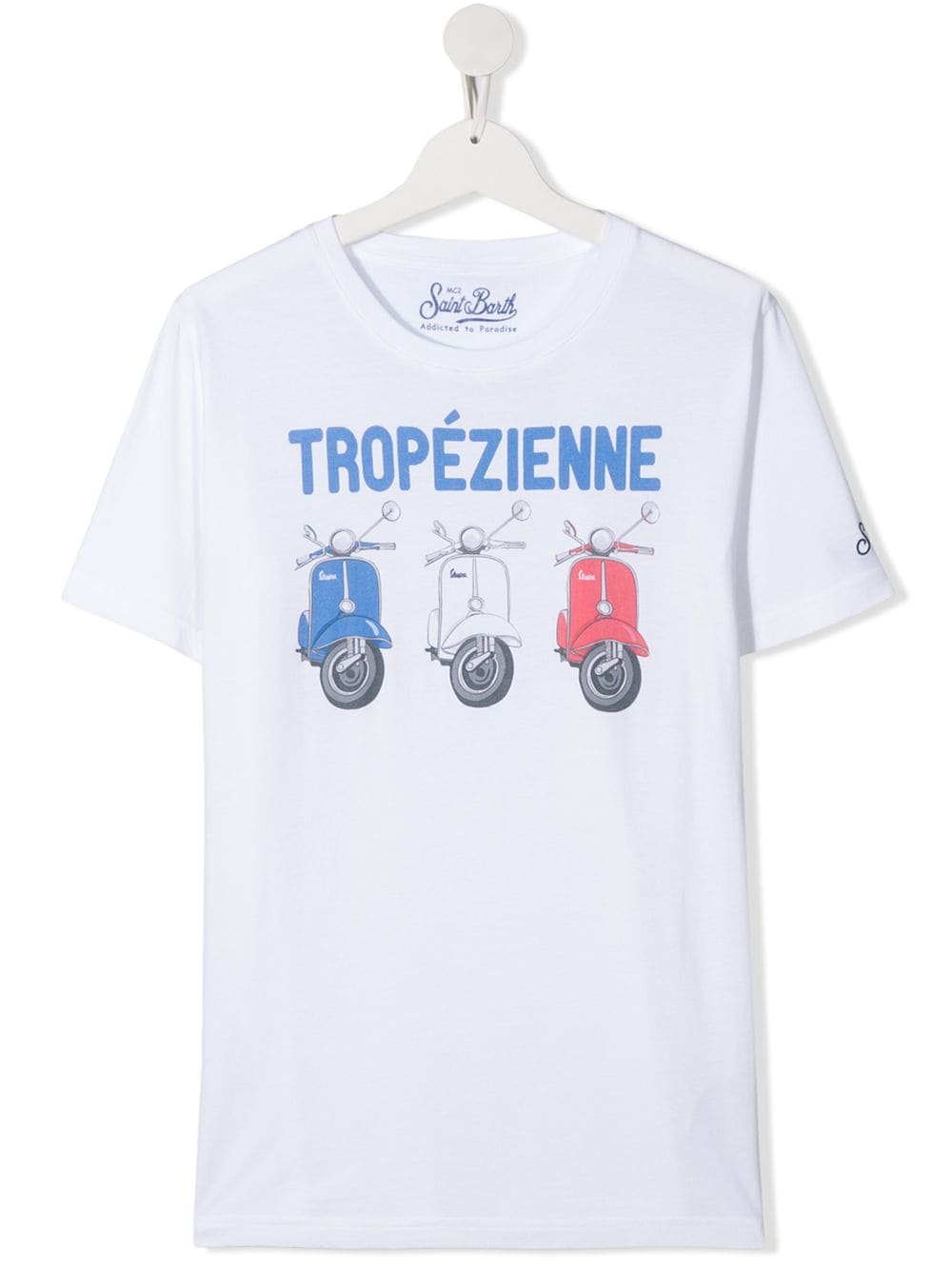 Mc2 Saint Barth Teen Boy Vespa T-shirt In 白色