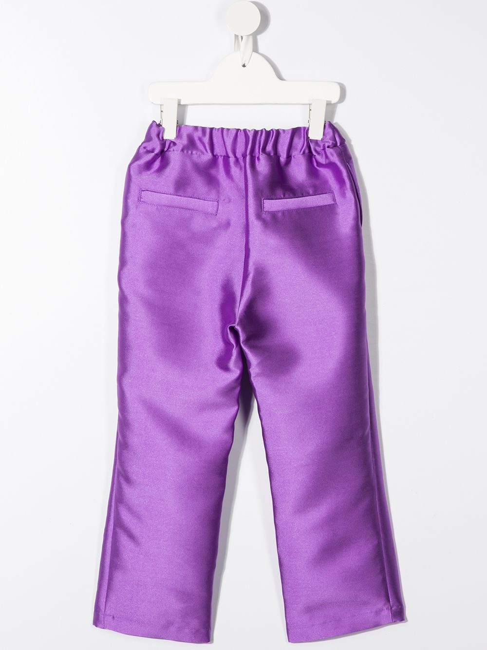 Shop Boysmans Straight-leg Satin Trousers In Purple