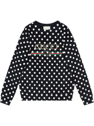 Gucci logo-print polka-dot sweatshirt 