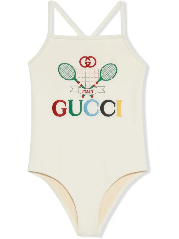 white gucci swimsuit