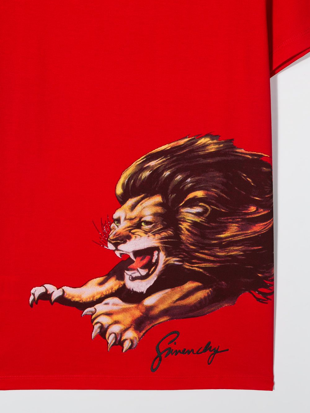 фото Givenchy kids teen lion print t-shirt