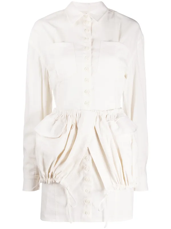 white jacquemus dress