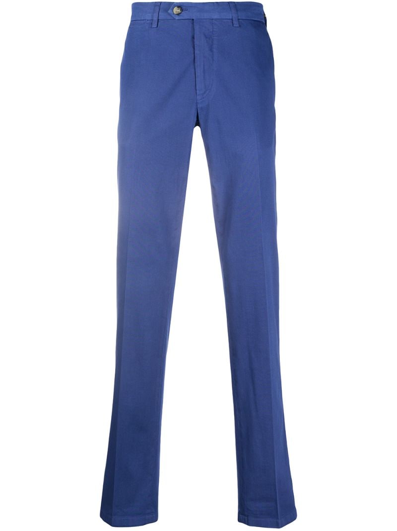 Canali Straight Leg Chinos In Blue