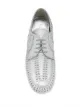 Prada metallic leather laced shoes