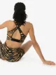 Adam Selman Sport cutout tiger-print sports bra