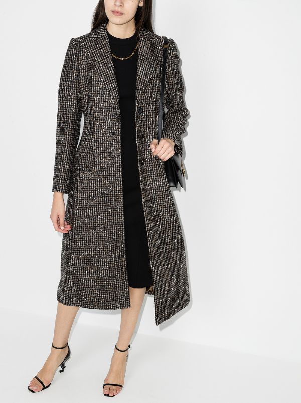 dolce and gabbana houndstooth coat