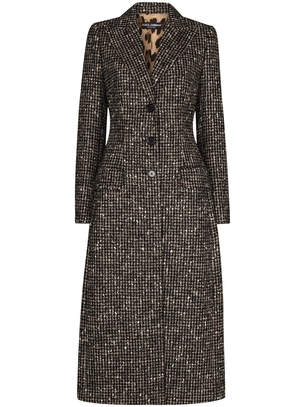 Dolce & Gabbana single-breasted Houndstooth Coat - Farfetch