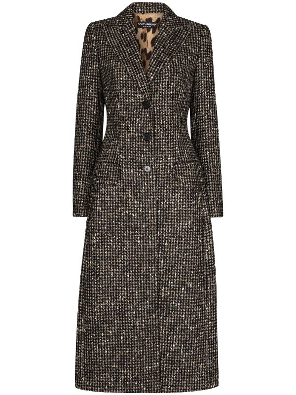 dolce and gabbana houndstooth coat