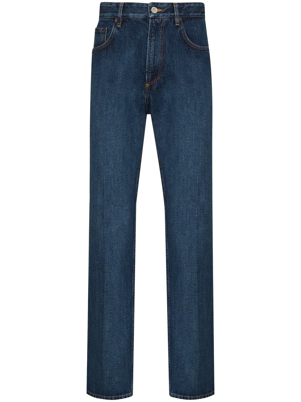 Balenciaga Faded Slim-leg Jeans In Blue