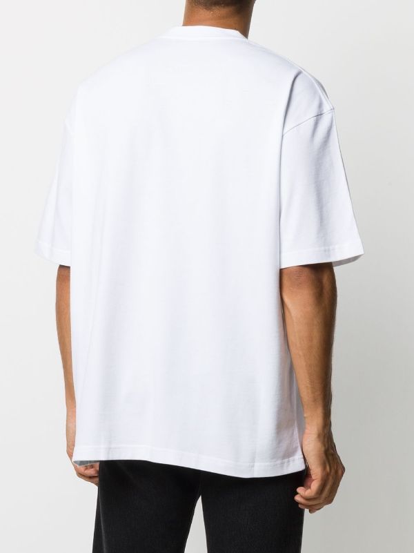 BALENCIAGA: cotton t-shirt with logo - White  Balenciaga t-shirt  612965TMVH6 online at
