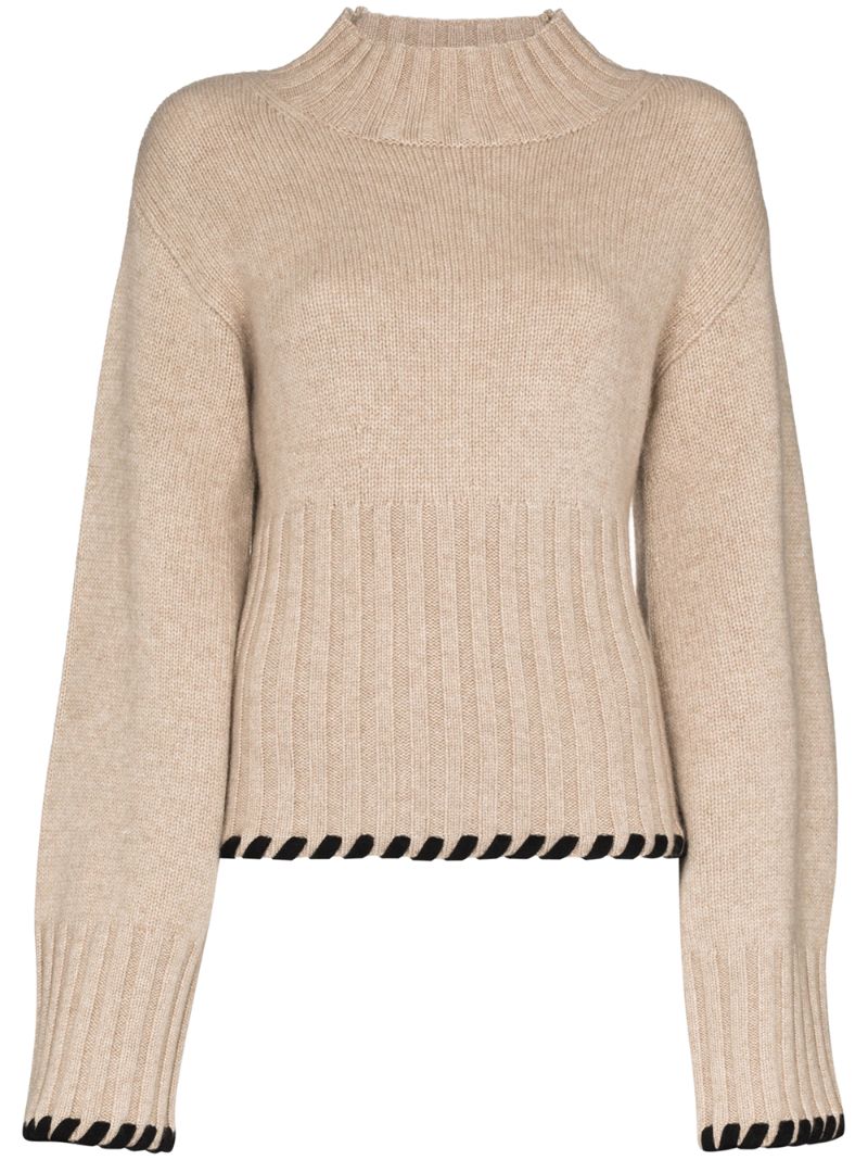 KHAITE COLETTE WHIPSTITCH JUMPER