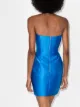 RASARIO strapless duchesse-satin mini dress