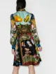 Dolce & Gabbana autumn-print twill midi dress