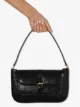 BY FAR Miranda snake-effect leather shoulder bag