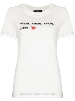 Dolce & Gabbana Amore-print crew-neck T-shirt - Farfetch
