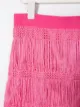 Alberta Ferretti Kids TEEN fringed side zip skirt