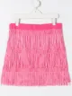 الصورة 2 من Alberta Ferretti Kids TEEN fringed side zip skirt