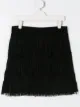 الصورة 2 من Alberta Ferretti Kids TEEN fringed side zip skirt