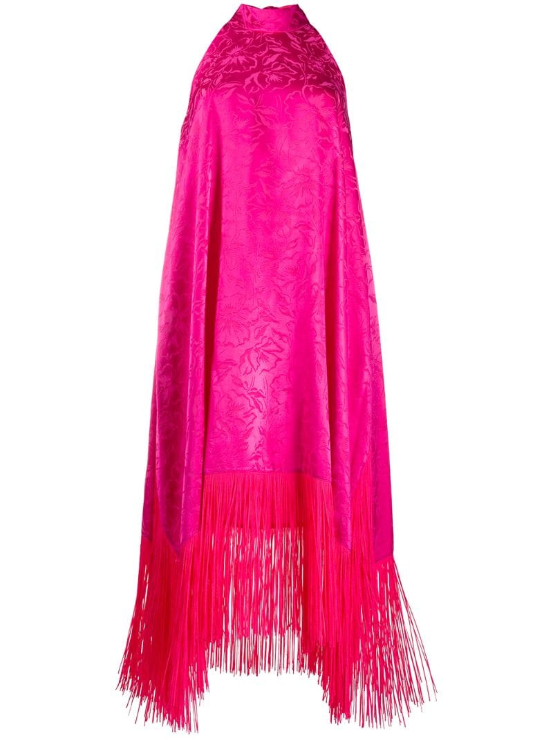 Msgm Fringed Midi Dress In Pink