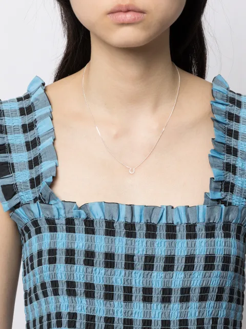 Shop silver Karen Walker mini Horseshoe 