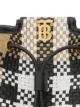 Burberry Monogram-motif latticed-leather bucket bag
