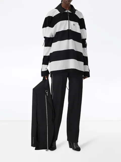 Burberry oversized striped rugby shirt 