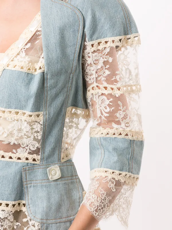 jeans jacket with lace